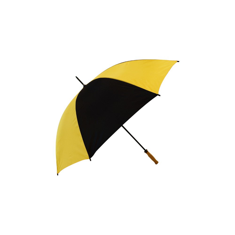 Yellow shop black umbrella